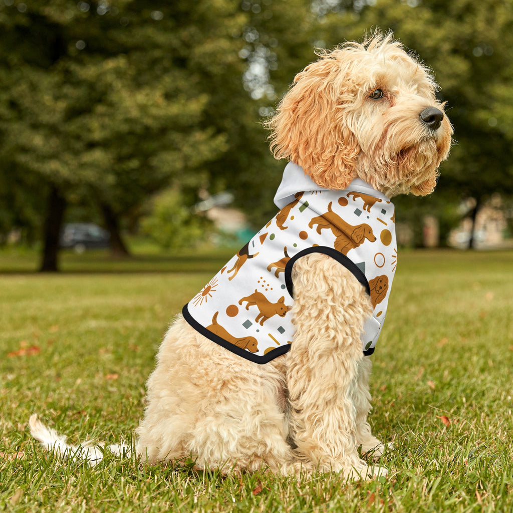 Dog Pattern Pet Hoodie —Print Hooded Dog Sweater