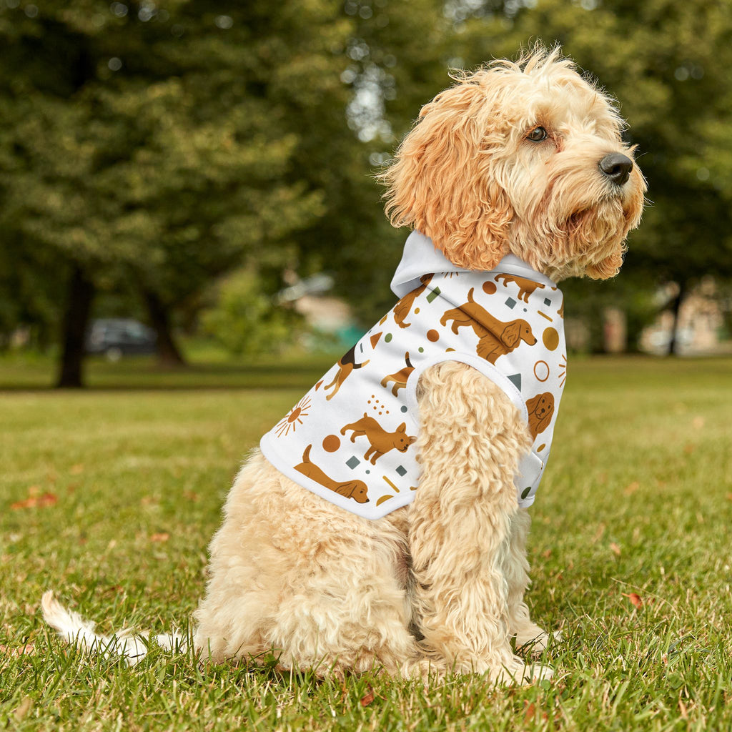 Dog Pattern Pet Hoodie —Print Hooded Dog Sweater