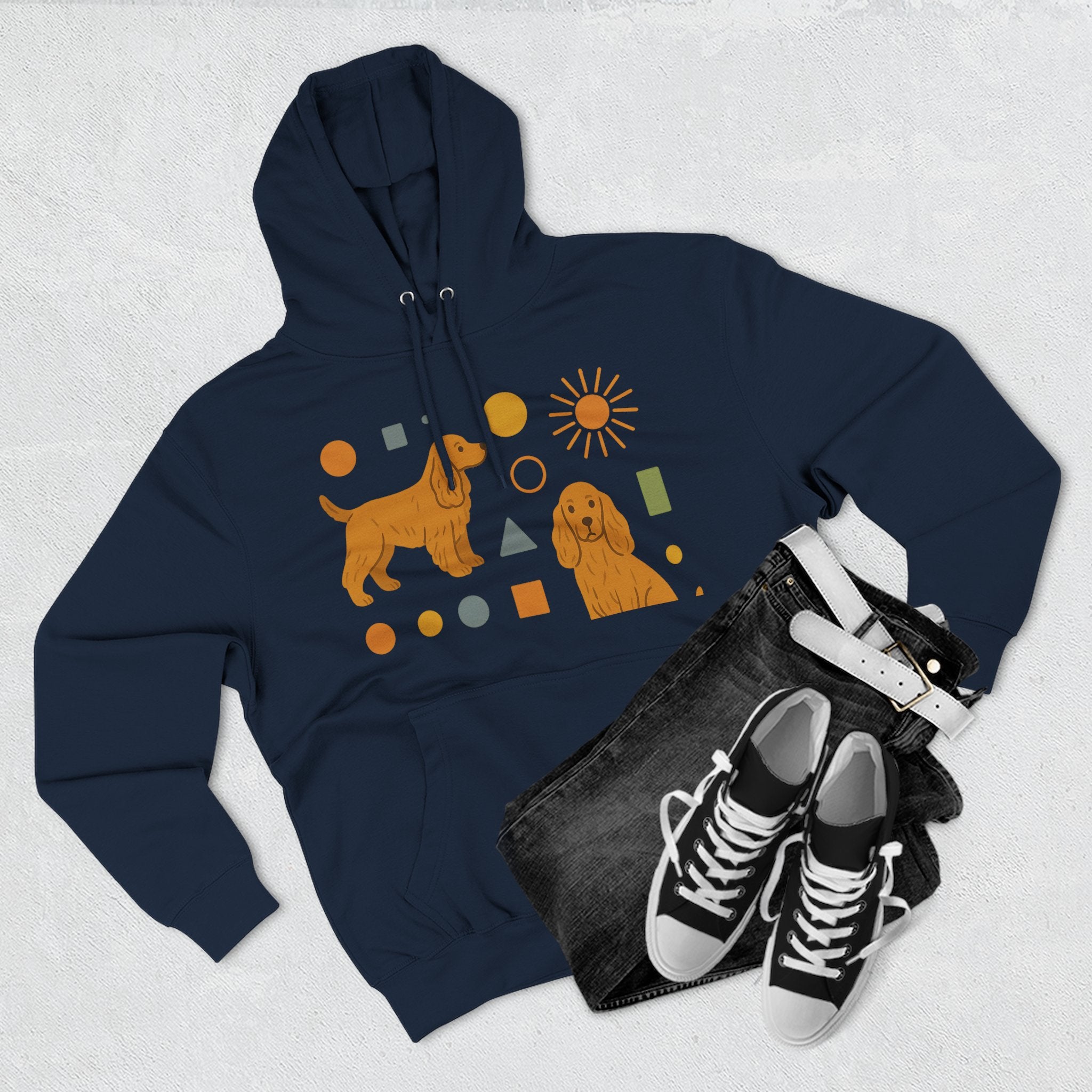 Cocker Spaniel Sunshine Hoodie — Retro Pet Club Graphic