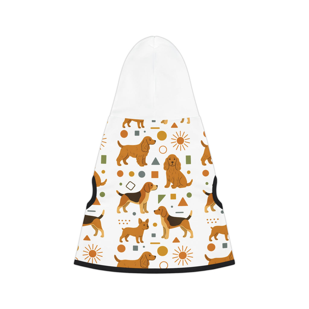 Dog Pattern Pet Hoodie —Print Hooded Dog Sweater