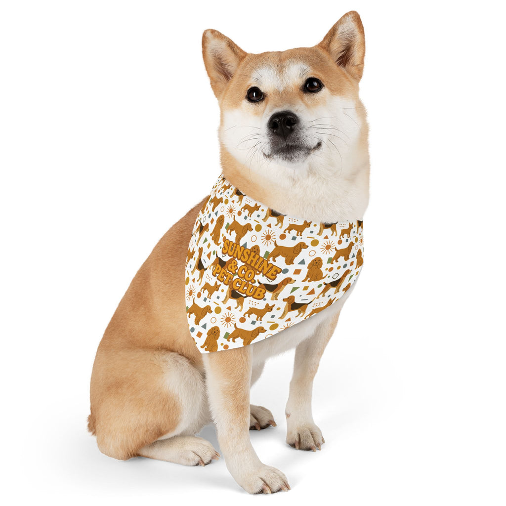 Sunshine & Pups Dog Bandana Collar — Cute Pattern Pet Scarf