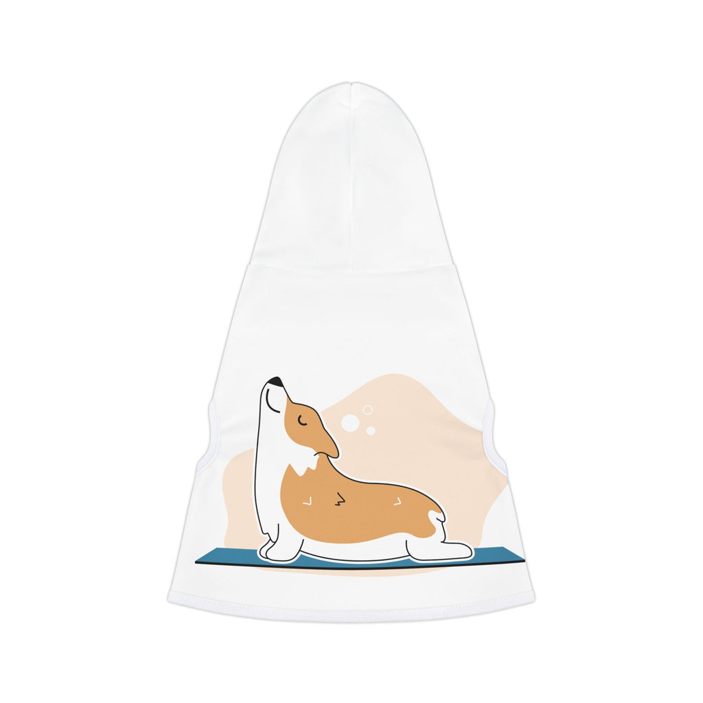 Corgi Yoga Pet Hoodie — Cute Relaxed Dog Sweatshirt for Small Dogs