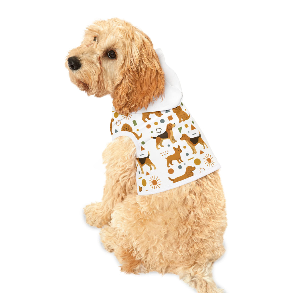 Dog Pattern Pet Hoodie —Print Hooded Dog Sweater