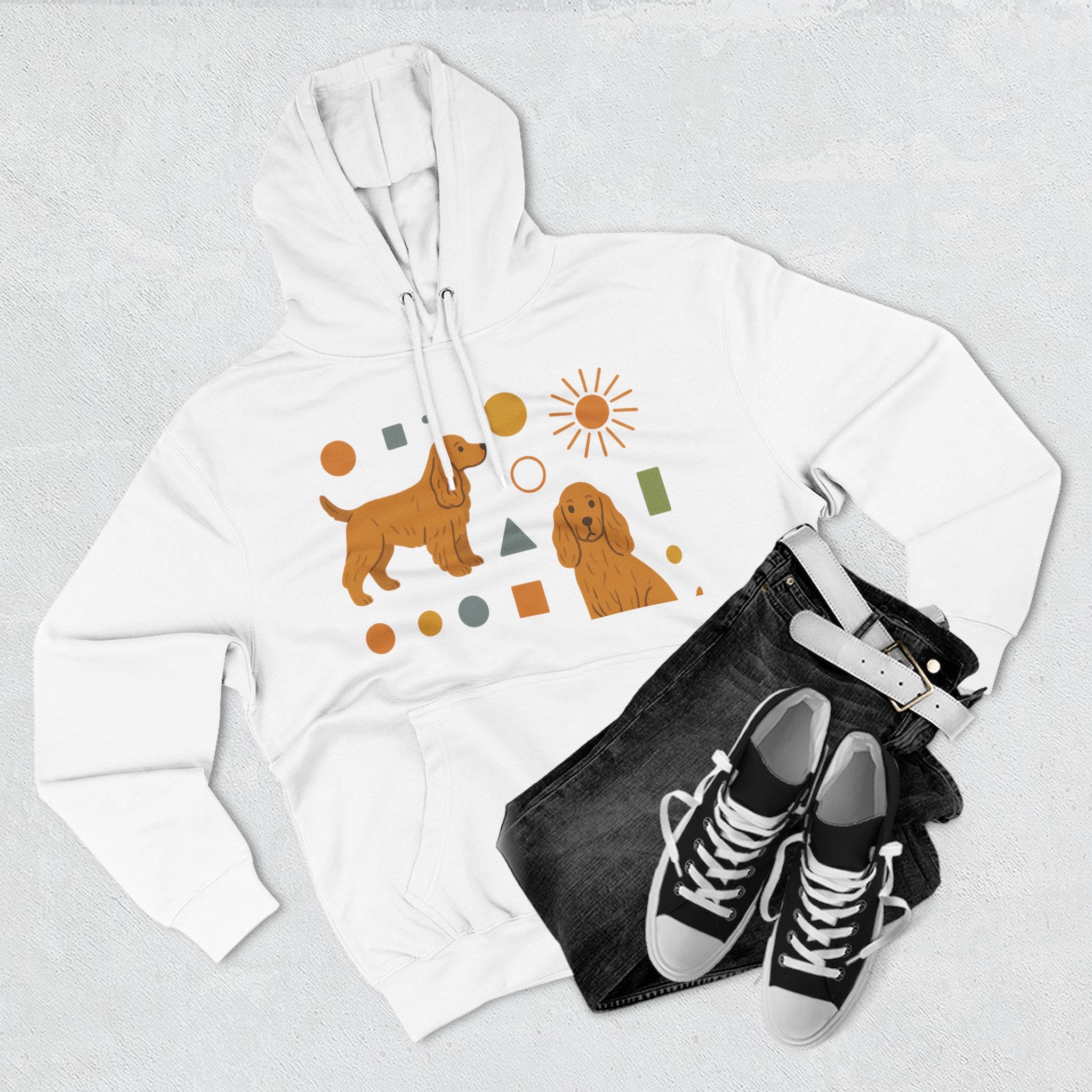 Cocker Spaniel Sunshine Hoodie — Retro Pet Club Graphic
