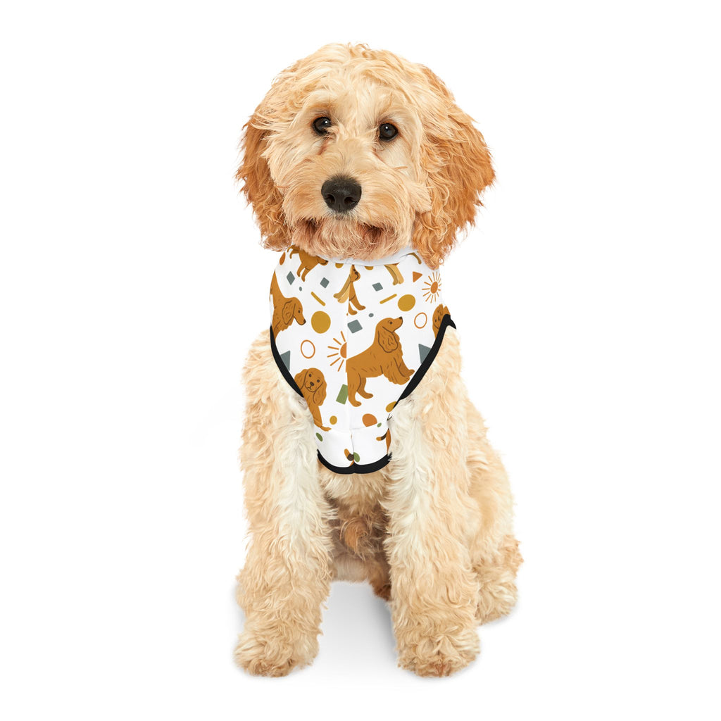 Dog Pattern Pet Hoodie —Print Hooded Dog Sweater